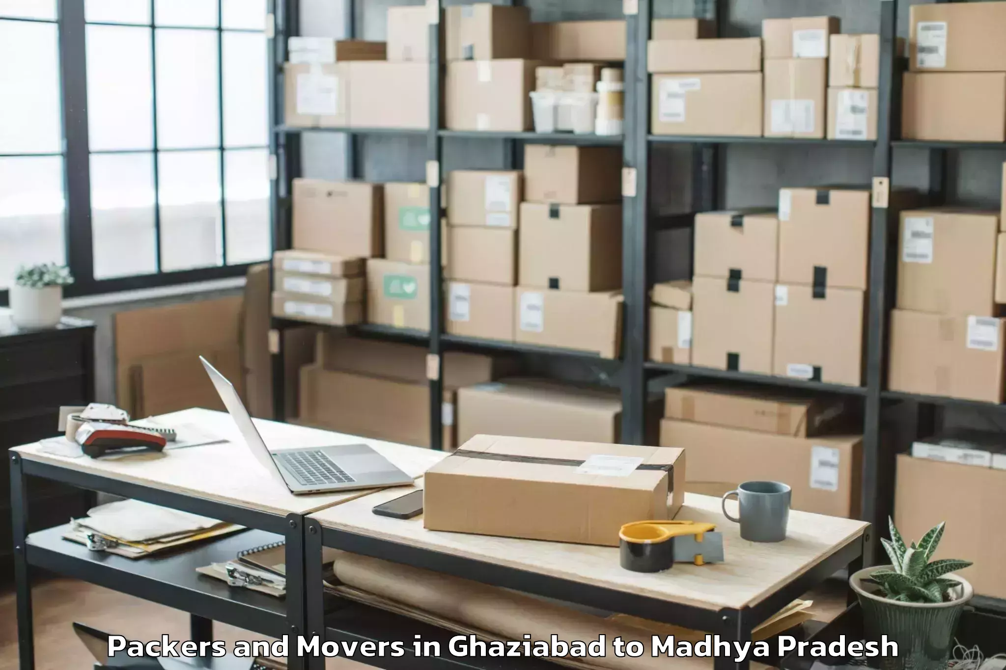 Trusted Ghaziabad to Manawar Packers And Movers